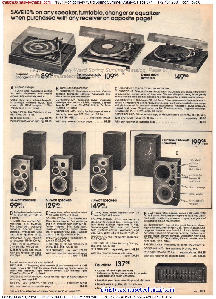1981 Montgomery Ward Spring Summer Catalog, Page 871