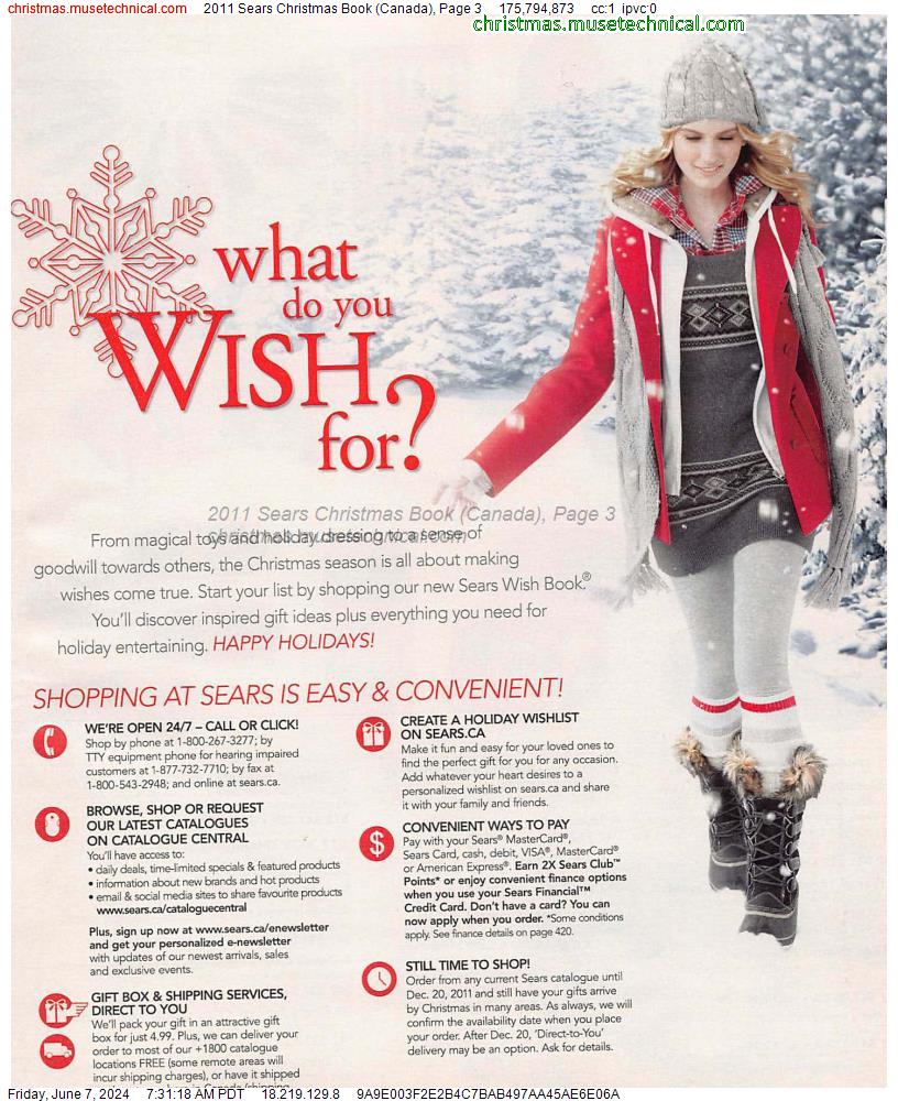 2011 Sears Christmas Book (Canada), Page 3