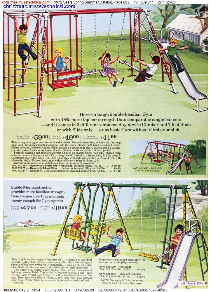 1972 Sears Spring Summer Catalog, Page 803