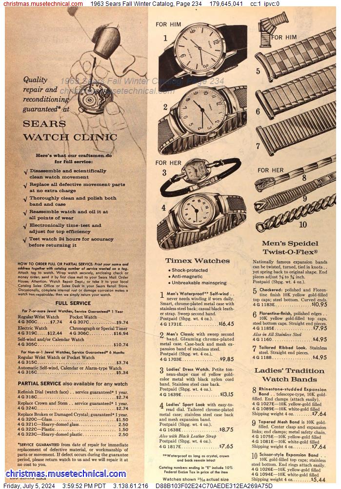 1963 Sears Fall Winter Catalog, Page 234