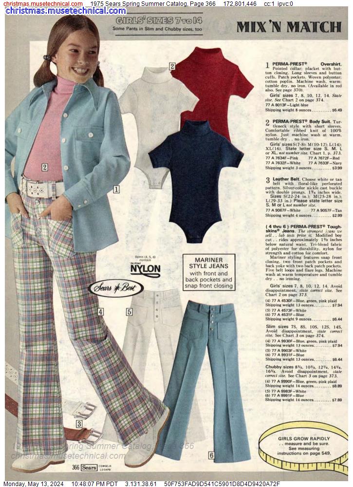 1975 Sears Spring Summer Catalog, Page 366
