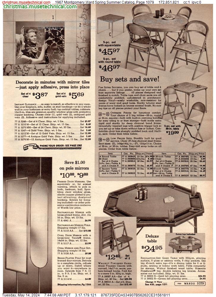 1967 Montgomery Ward Spring Summer Catalog, Page 1079