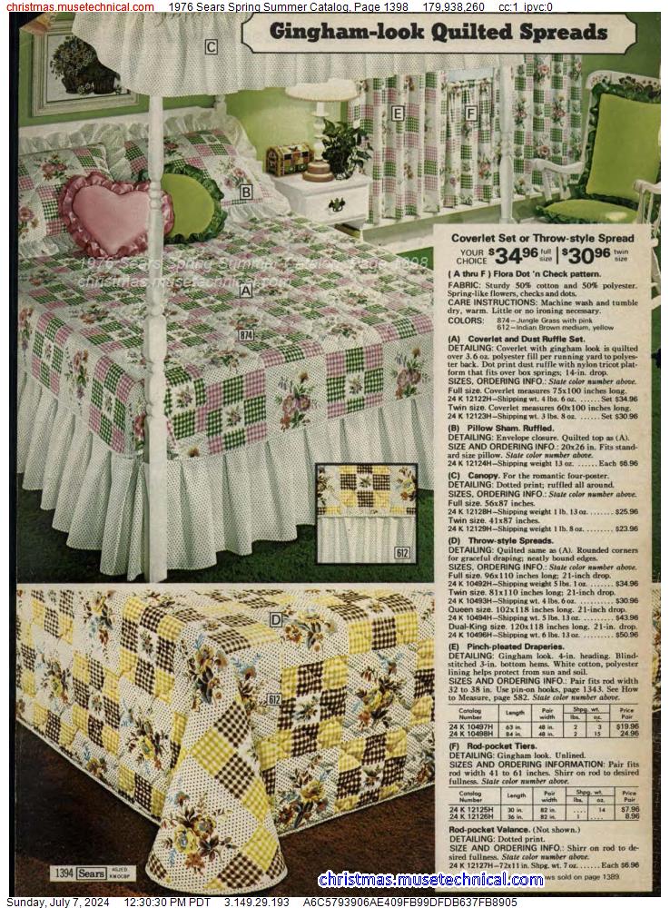 1976 Sears Spring Summer Catalog, Page 1398