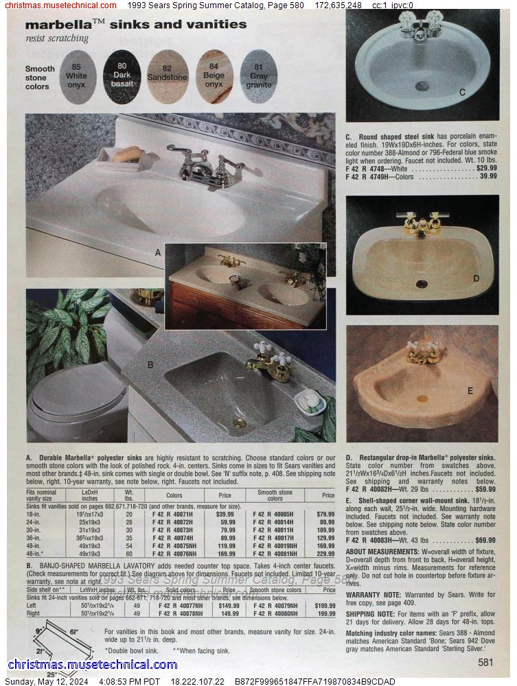 1993 Sears Spring Summer Catalog, Page 580