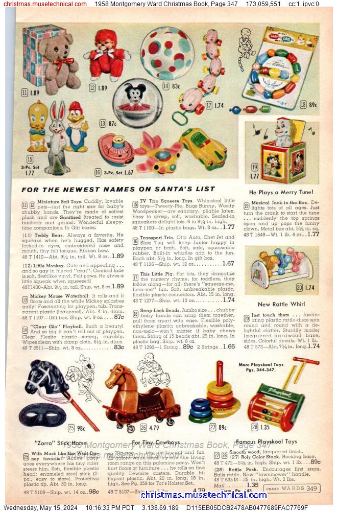 1958 Montgomery Ward Christmas Book, Page 347