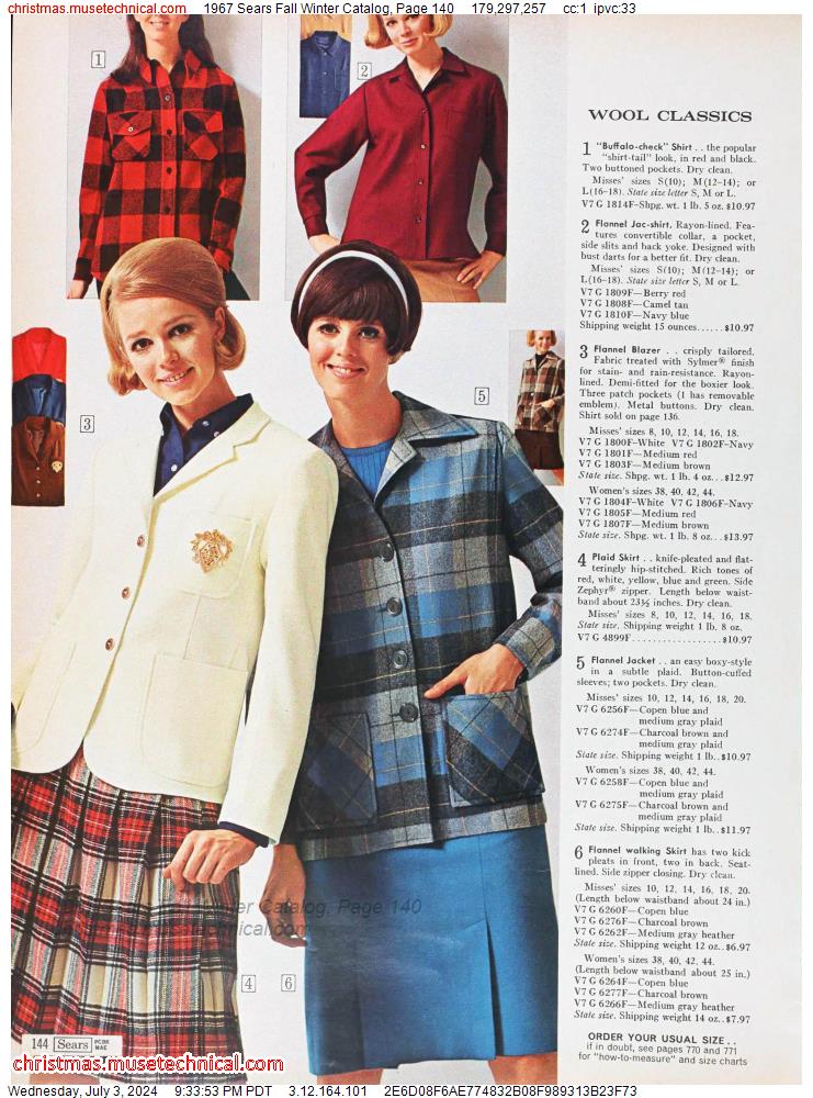 1967 Sears Fall Winter Catalog, Page 140