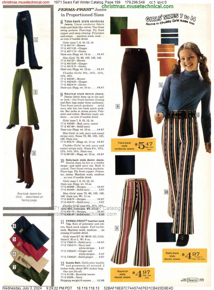 1971 Sears Fall Winter Catalog, Page 199