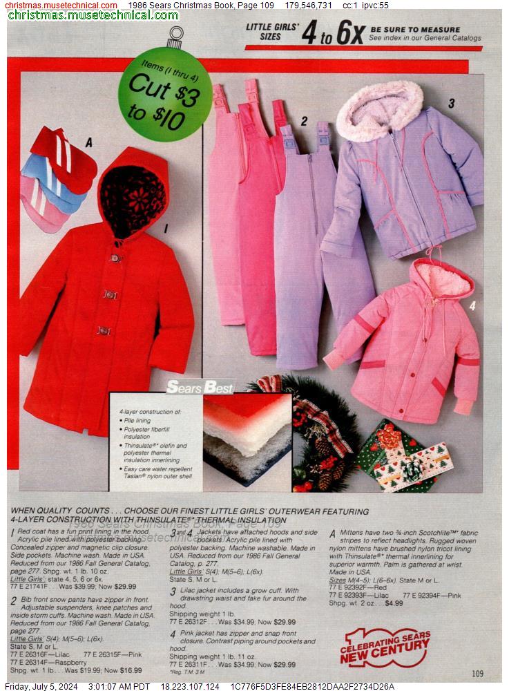 1986 Sears Christmas Book, Page 109