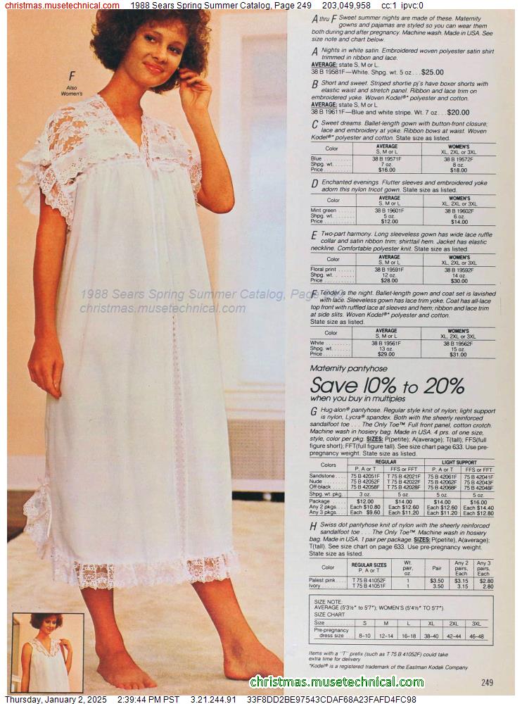 1988 Sears Spring Summer Catalog, Page 249