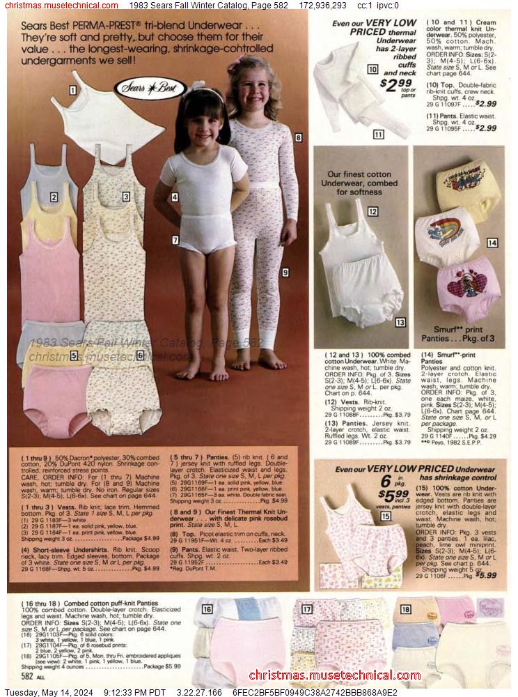 1983 Sears Fall Winter Catalog, Page 582