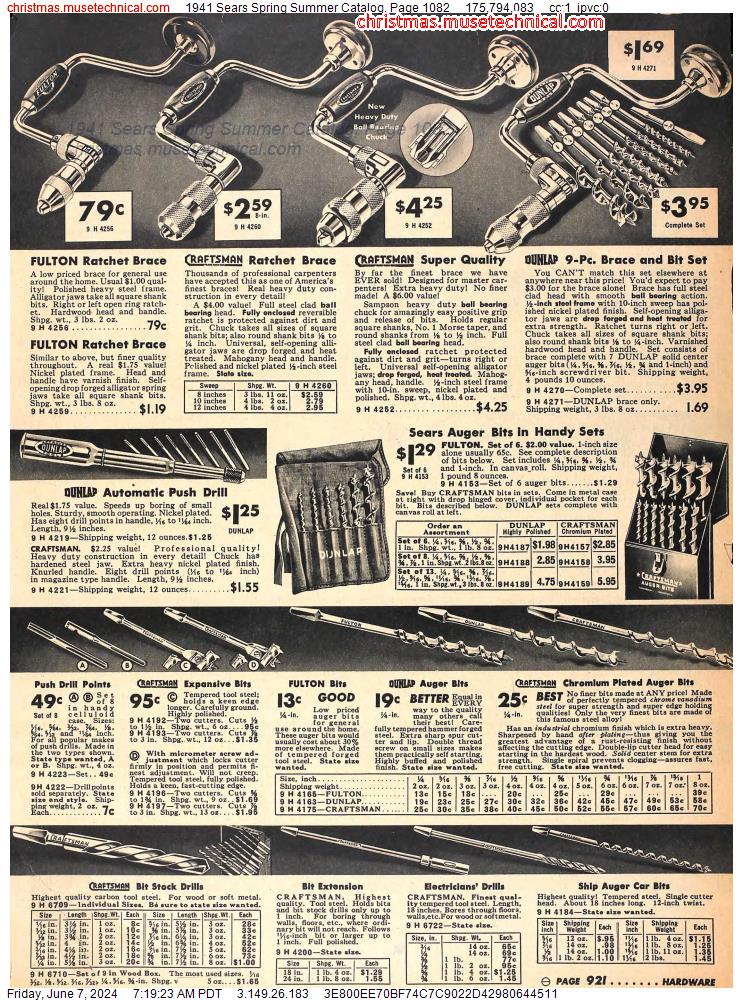 1941 Sears Spring Summer Catalog, Page 1082