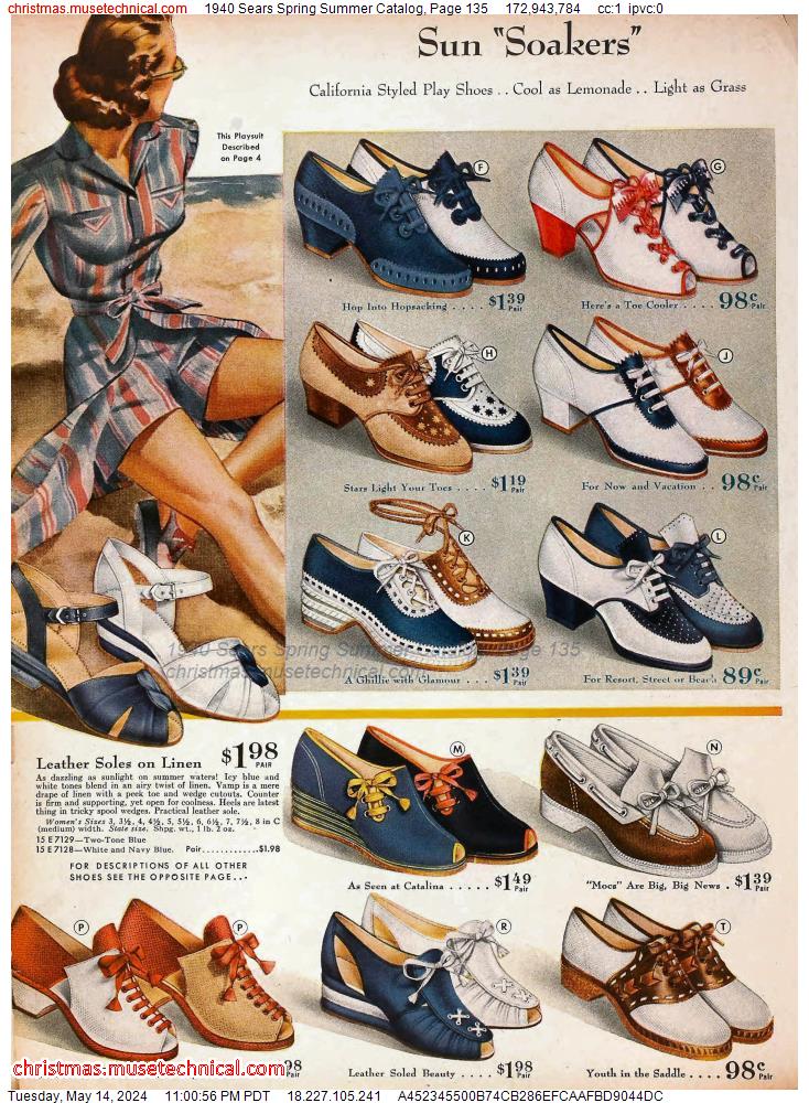 1940 Sears Spring Summer Catalog, Page 135