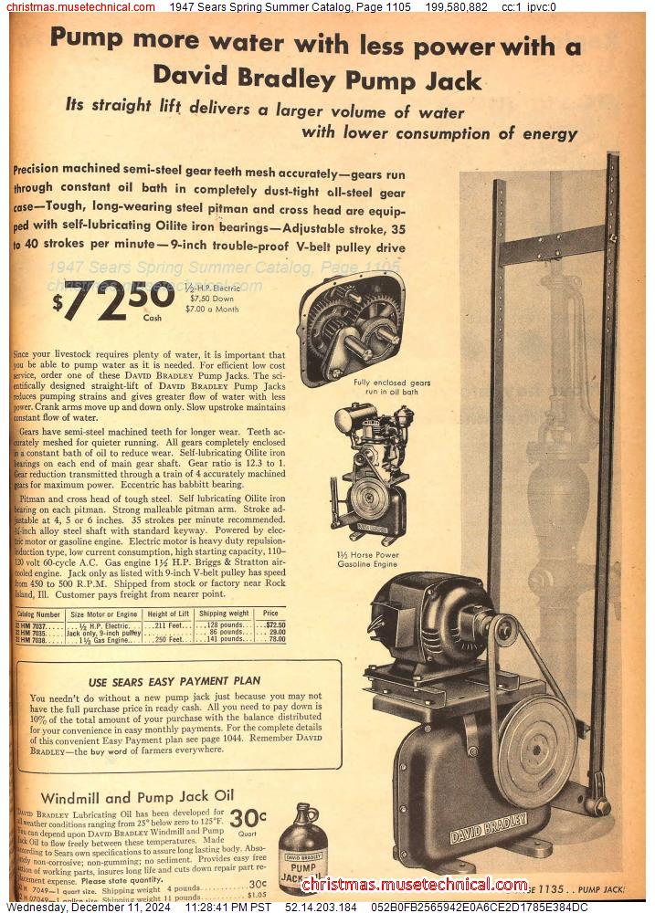 1947 Sears Spring Summer Catalog, Page 1105