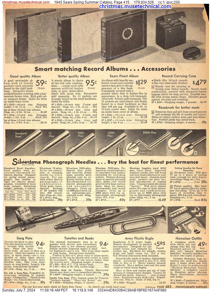 1945 Sears Spring Summer Catalog, Page 415