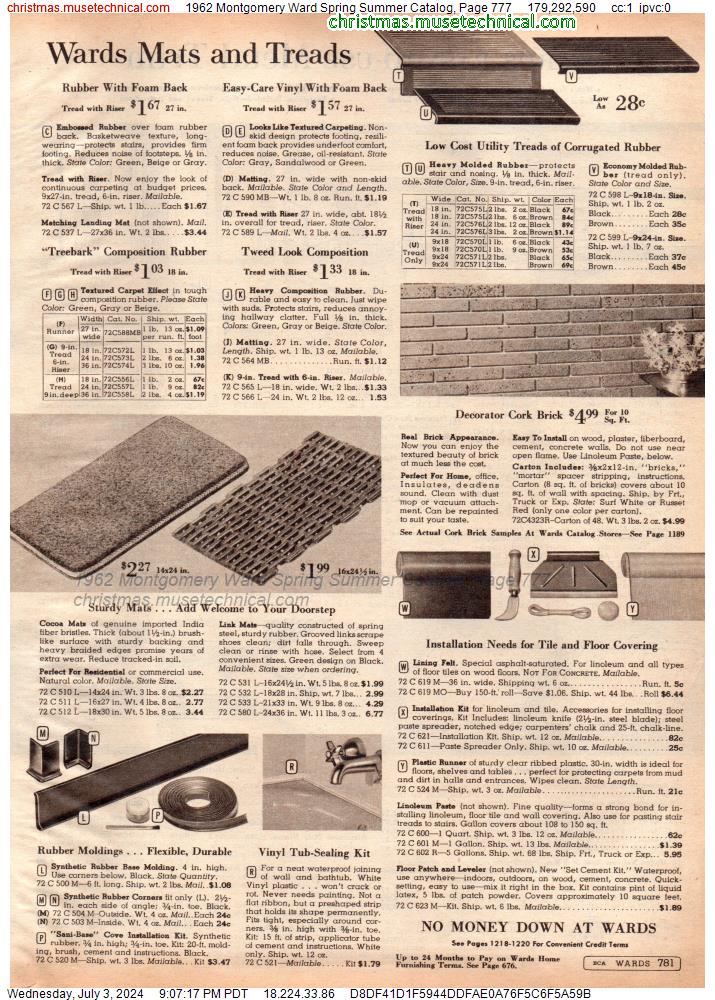 1962 Montgomery Ward Spring Summer Catalog, Page 777