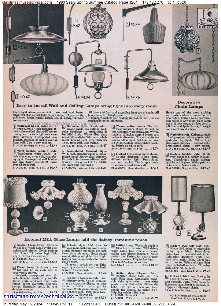1963 Sears Spring Summer Catalog, Page 1261
