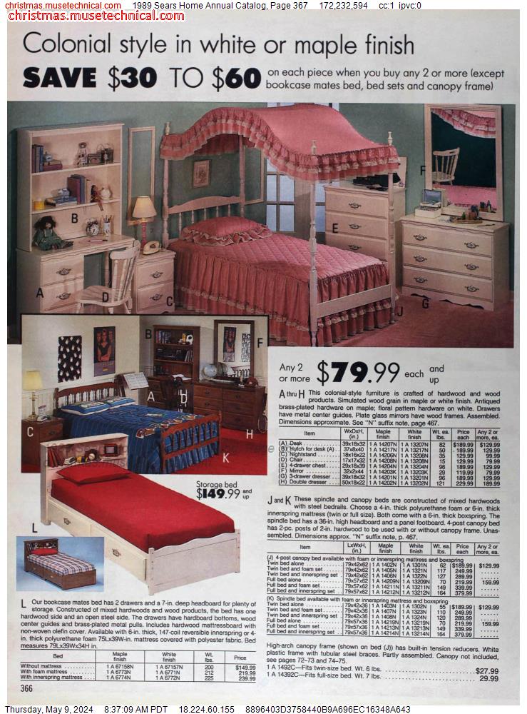 1989 Sears Home Annual Catalog, Page 367