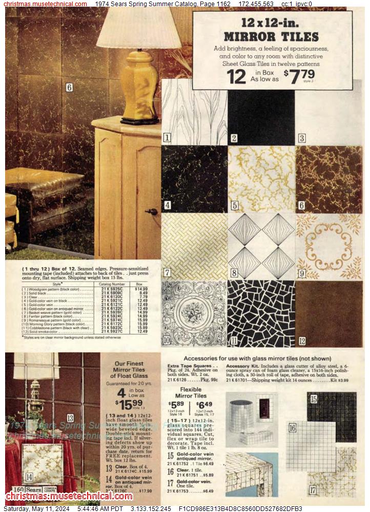 1974 Sears Spring Summer Catalog, Page 1162