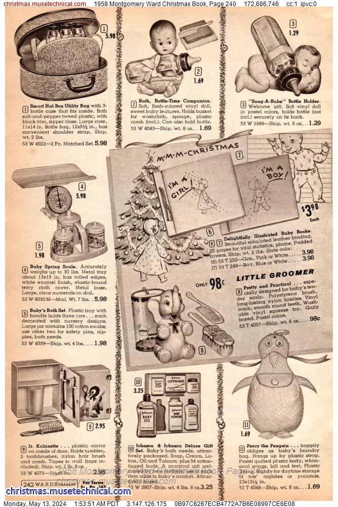 1958 Montgomery Ward Christmas Book, Page 240