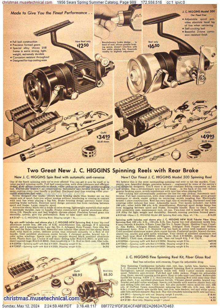 1956 Sears Spring Summer Catalog, Page 989