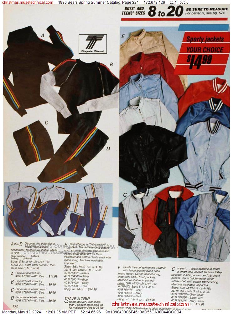 1986 Sears Spring Summer Catalog, Page 321