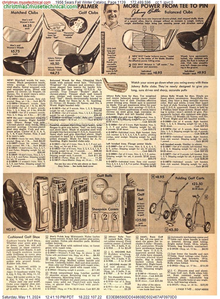 1956 Sears Fall Winter Catalog, Page 1139
