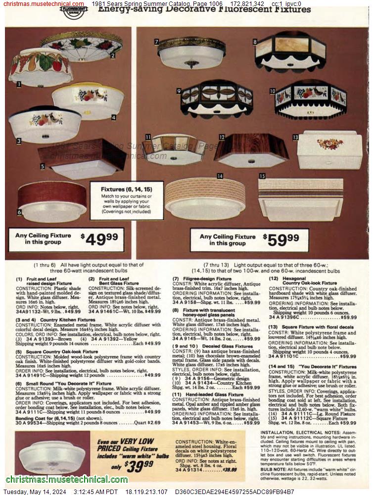 1981 Sears Spring Summer Catalog, Page 1006