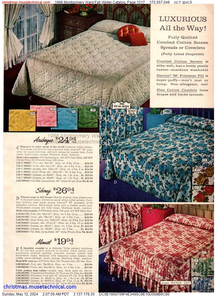 1966 Montgomery Ward Fall Winter Catalog, Page 1317