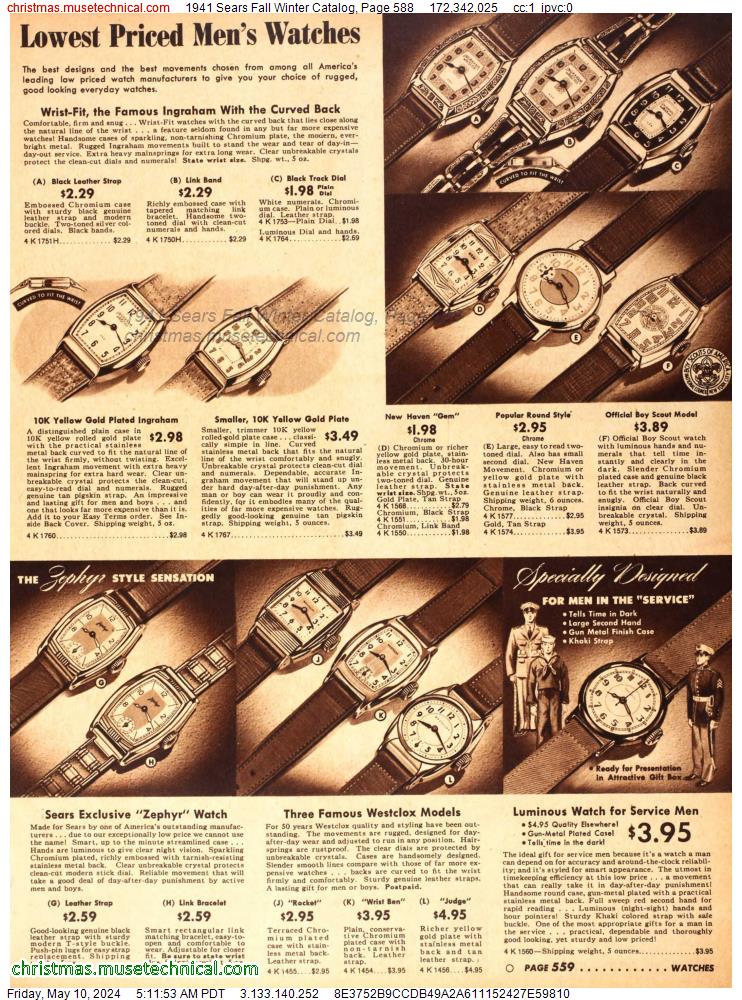 1941 Sears Fall Winter Catalog, Page 588