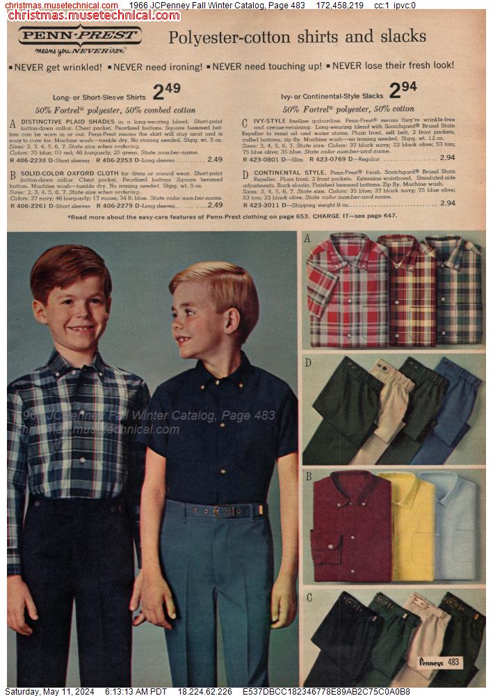 1966 JCPenney Fall Winter Catalog, Page 483