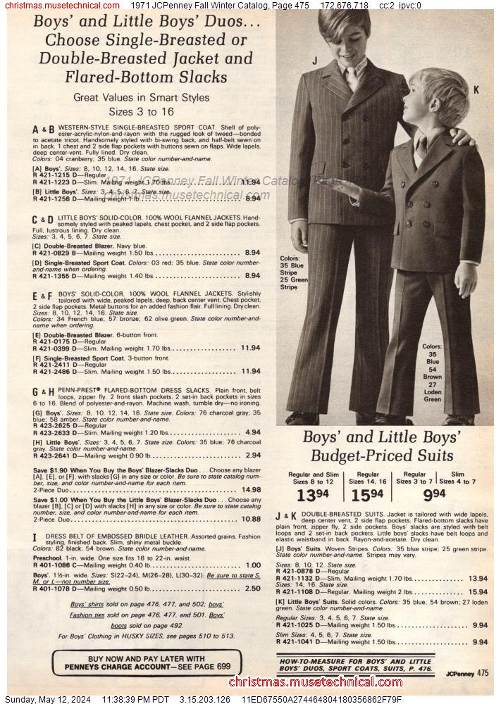 1971 JCPenney Fall Winter Catalog, Page 475