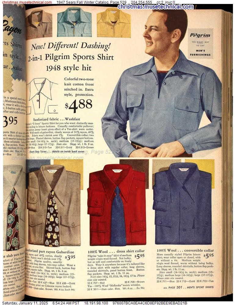 1947 Sears Fall Winter Catalog, Page 529