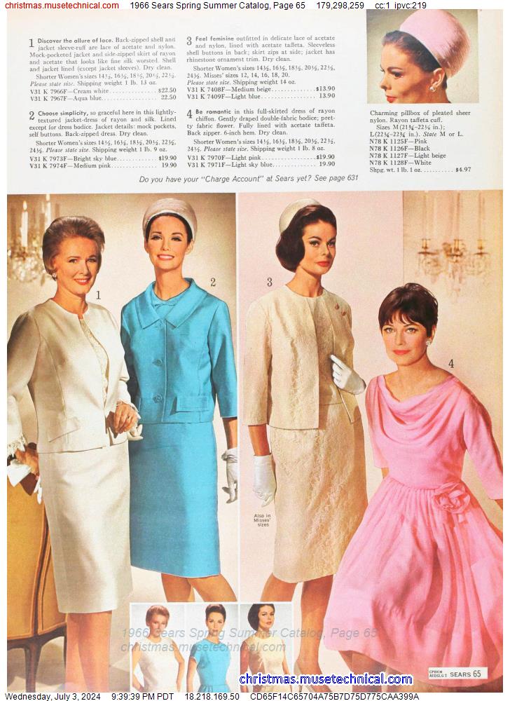 1966 Sears Spring Summer Catalog, Page 65
