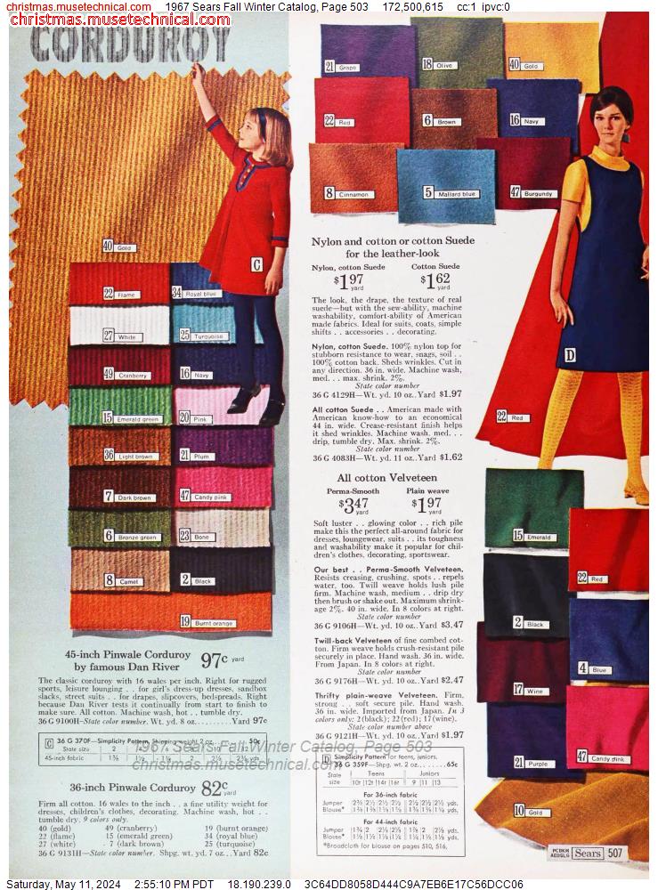 1967 Sears Fall Winter Catalog, Page 503