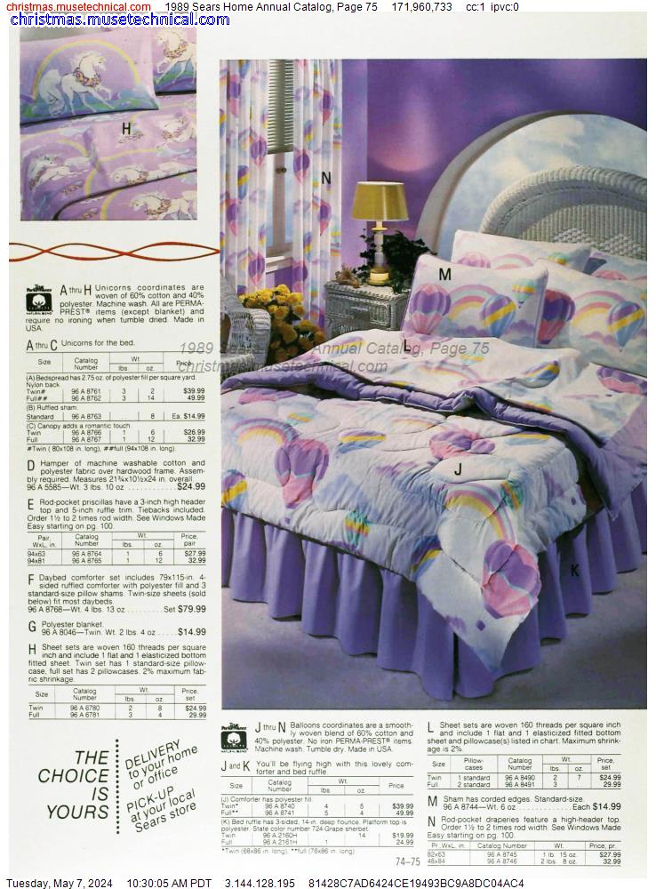 1989 Sears Home Annual Catalog, Page 75
