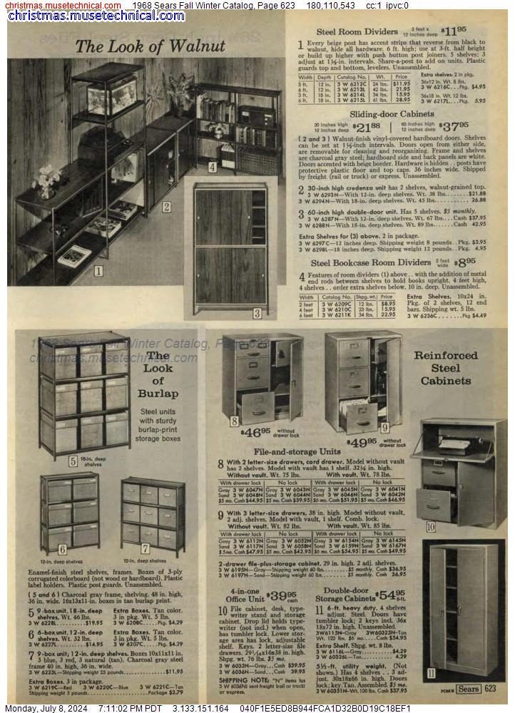 1968 Sears Fall Winter Catalog, Page 623