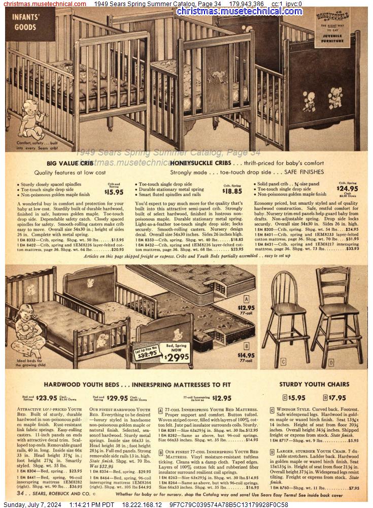 1949 Sears Spring Summer Catalog, Page 34