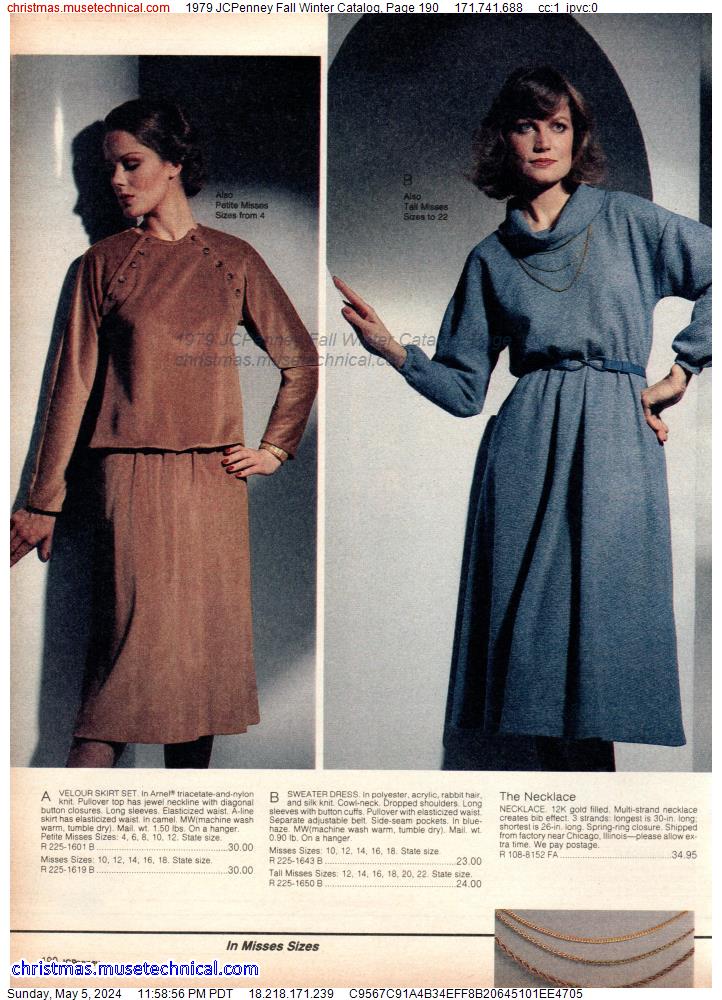 1979 JCPenney Fall Winter Catalog, Page 190