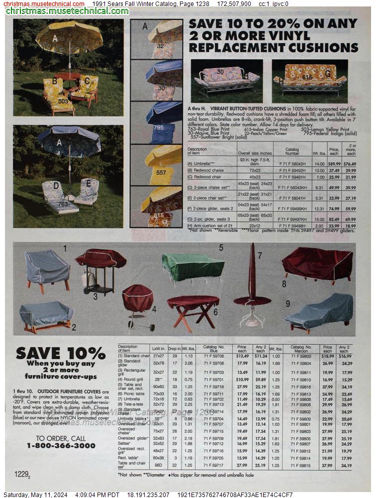 1991 Sears Fall Winter Catalog, Page 1238