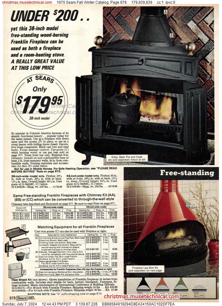 1975 Sears Fall Winter Catalog, Page 978