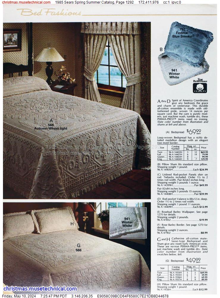 1985 Sears Spring Summer Catalog, Page 1292