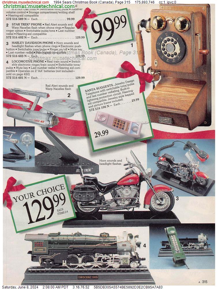 1994 Sears Christmas Book (Canada), Page 315
