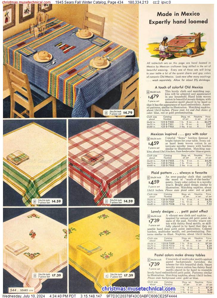 1945 Sears Fall Winter Catalog, Page 434