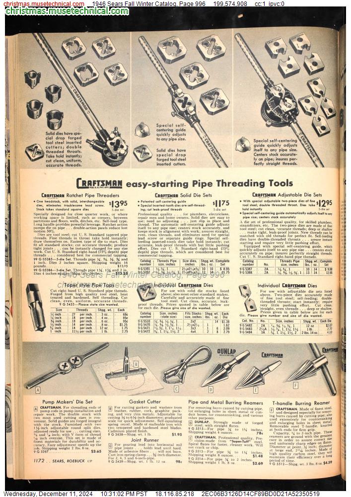 1946 Sears Fall Winter Catalog, Page 996