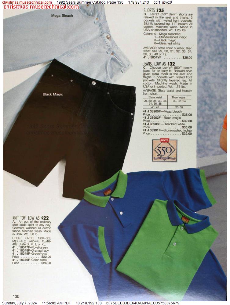 1992 Sears Summer Catalog, Page 130