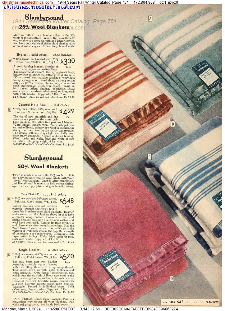 1944 Sears Fall Winter Catalog, Page 751