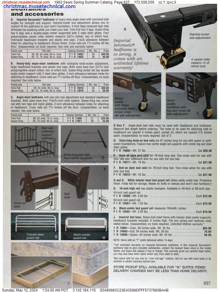 1993 Sears Spring Summer Catalog, Page 837