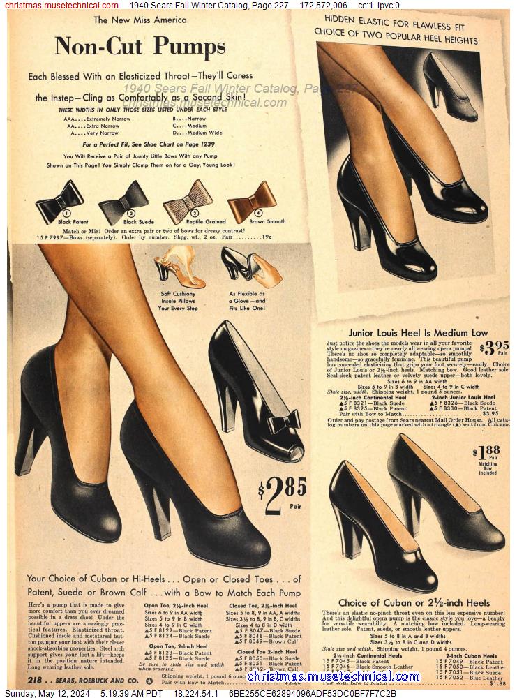1940 Sears Fall Winter Catalog, Page 227