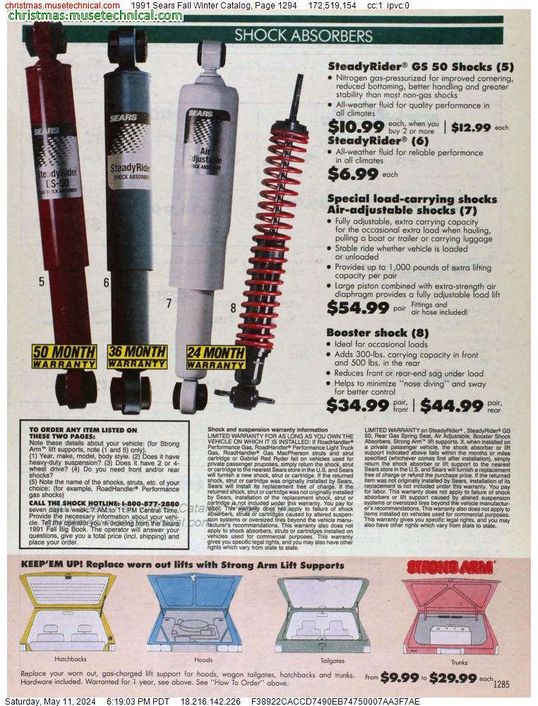 1991 Sears Fall Winter Catalog, Page 1294