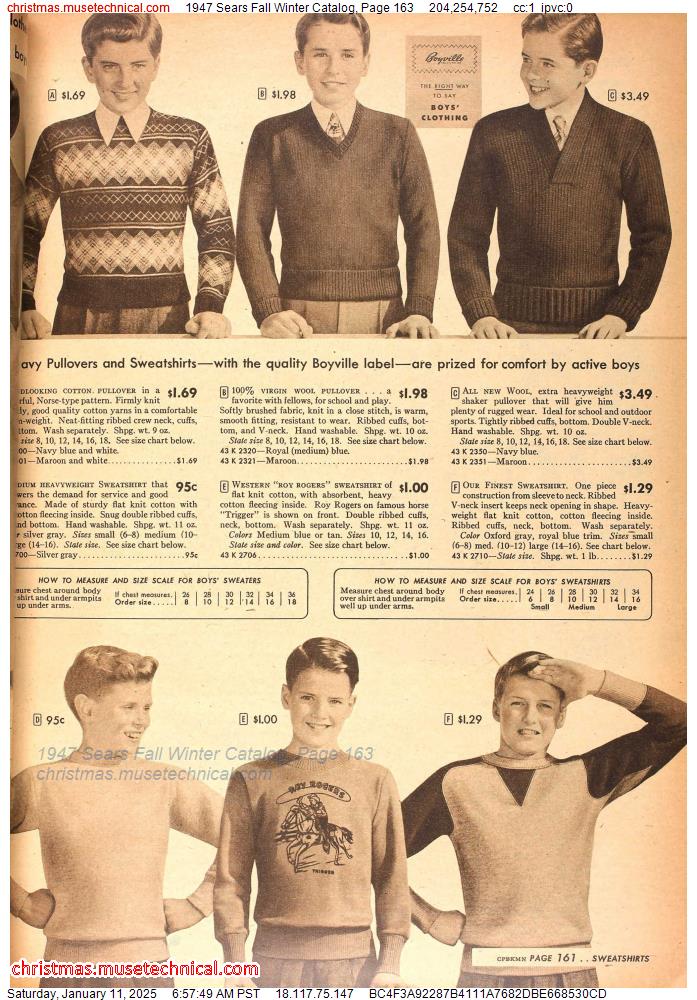 1947 Sears Fall Winter Catalog, Page 163